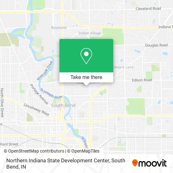 Mapa de Northern Indiana State Development Center