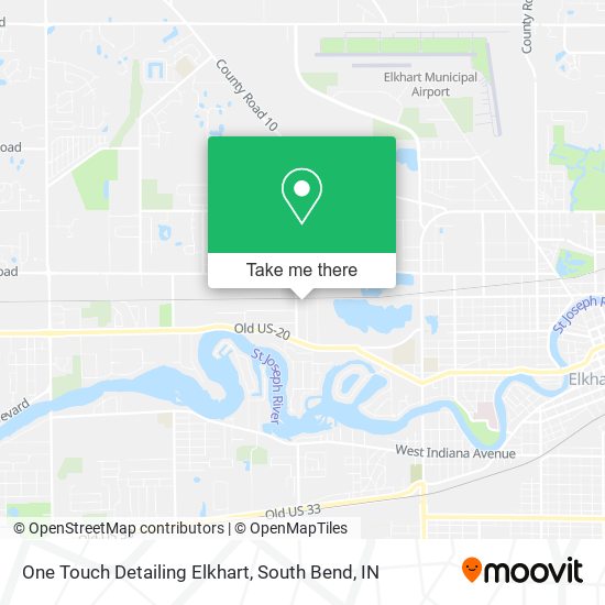 Mapa de One Touch Detailing Elkhart