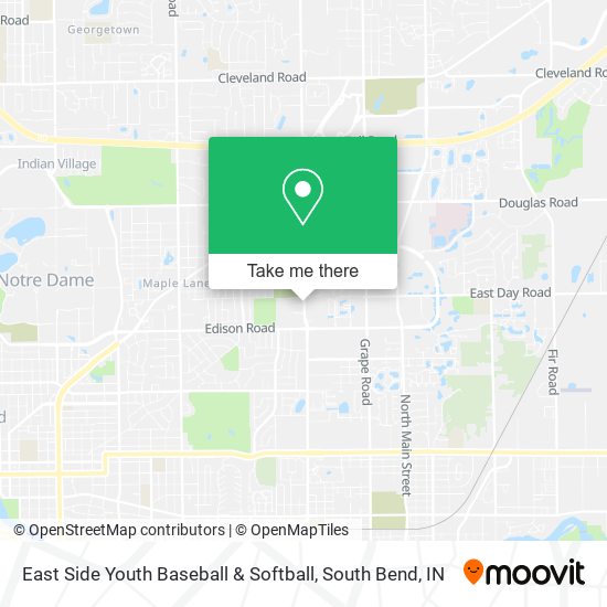 Mapa de East Side Youth Baseball & Softball