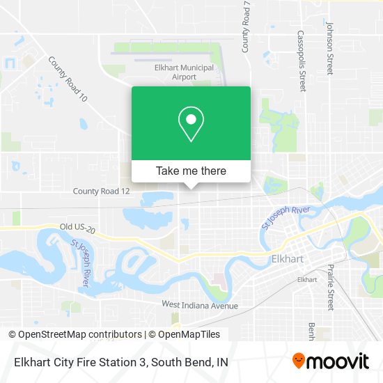 Elkhart City Fire Station 3 map