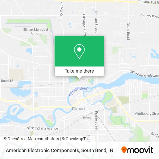 American Electronic Components map