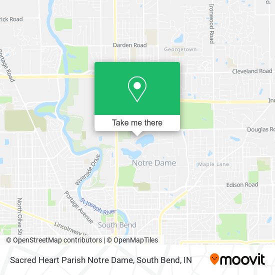 Sacred Heart Parish Notre Dame map