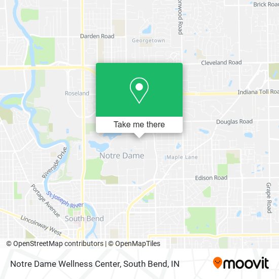 Mapa de Notre Dame Wellness Center