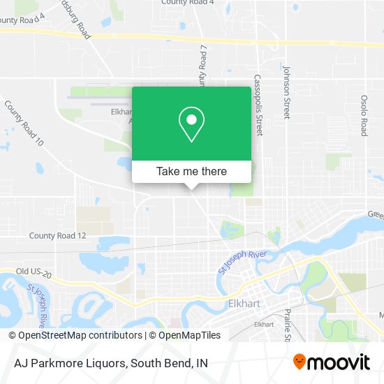 AJ Parkmore Liquors map