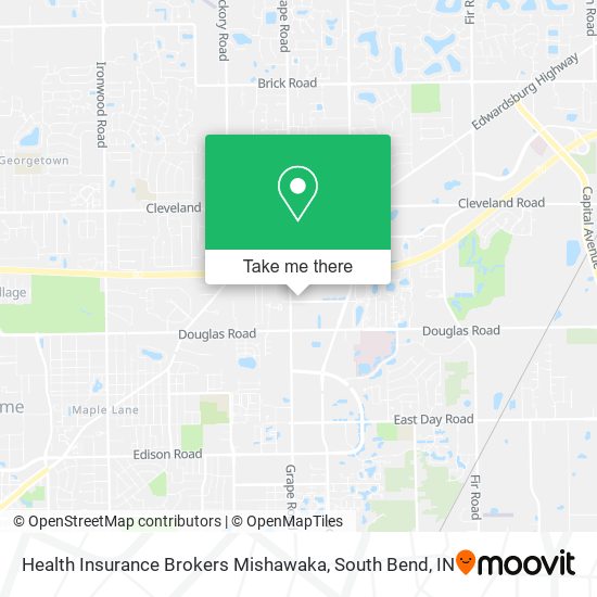 Health Insurance Brokers Mishawaka map
