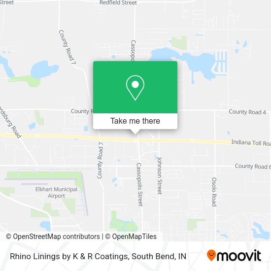 Rhino Linings by K & R Coatings map