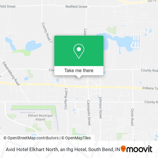 Avid Hotel Elkhart North, an Ihg Hotel map