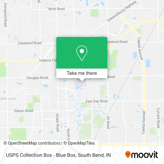 USPS Collection Box - Blue Box map