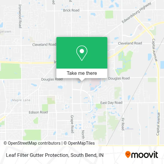 Mapa de Leaf Filter Gutter Protection
