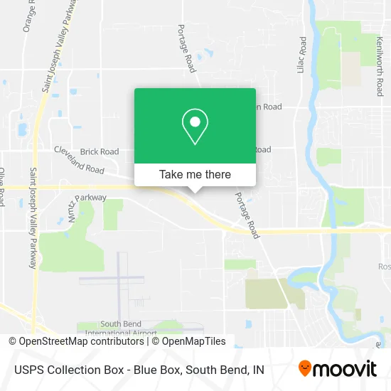 USPS Collection Box - Blue Box map