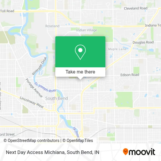 Next Day Access Michiana map