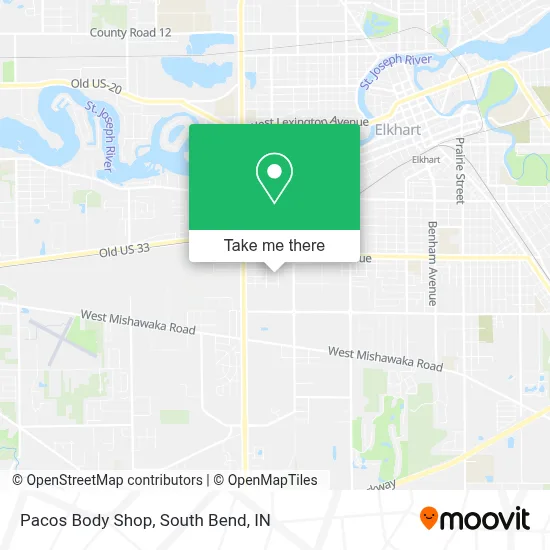 Pacos Body Shop map