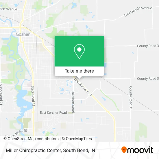 Miller Chiropractic Center map