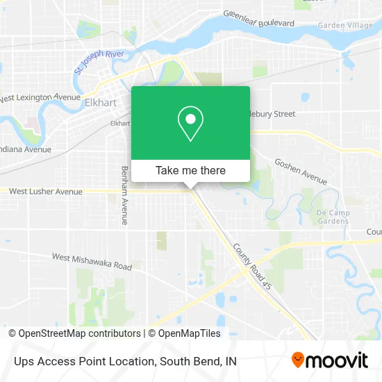 Ups Access Point Location map