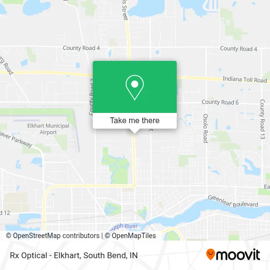 Rx Optical - Elkhart map