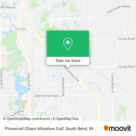 Pinewood Chase Miniature Golf map