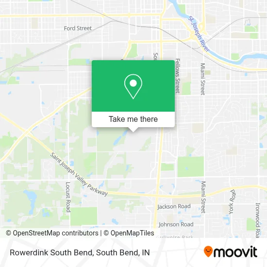 Rowerdink South Bend map