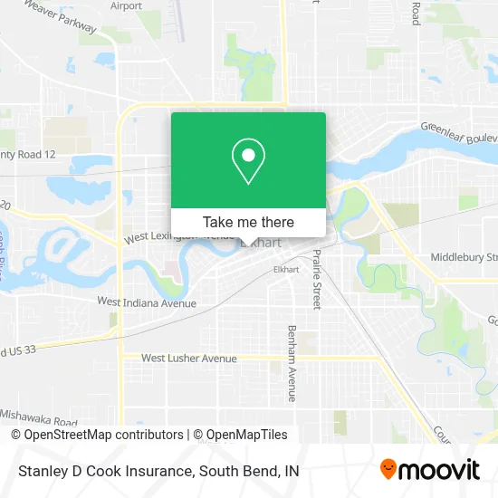 Stanley D Cook Insurance map