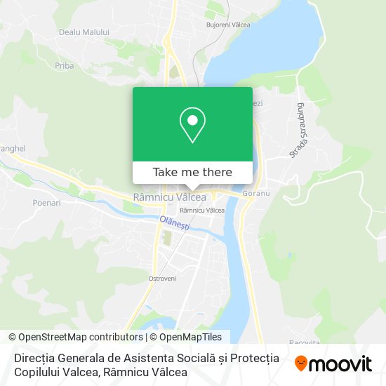 Direcția Generala de Asistenta Socială și Protecția Copilului Valcea map