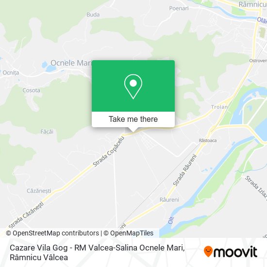 Cazare Vila Gog - RM Valcea-Salina Ocnele Mari map