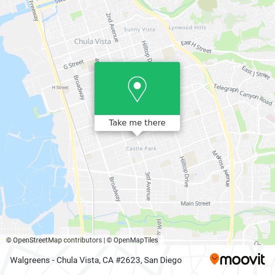 Mapa de Walgreens - Chula Vista, CA #2623