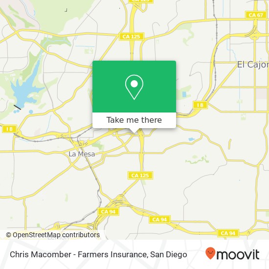 Mapa de Chris Macomber - Farmers Insurance