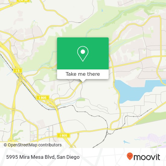 5995 Mira Mesa Blvd map