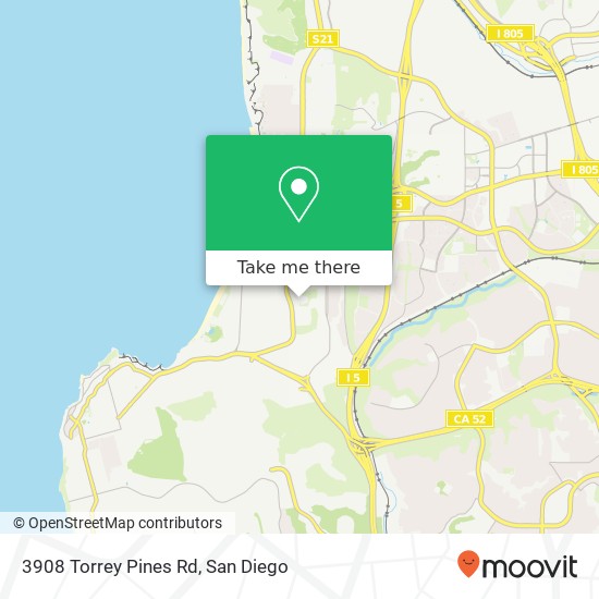 Mapa de 3908 Torrey Pines Rd