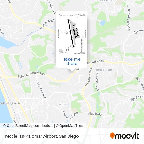 Mapa de Mcclellan-Palomar Airport