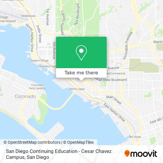 San Diego Continuing Education - Cesar Chavez Campus map
