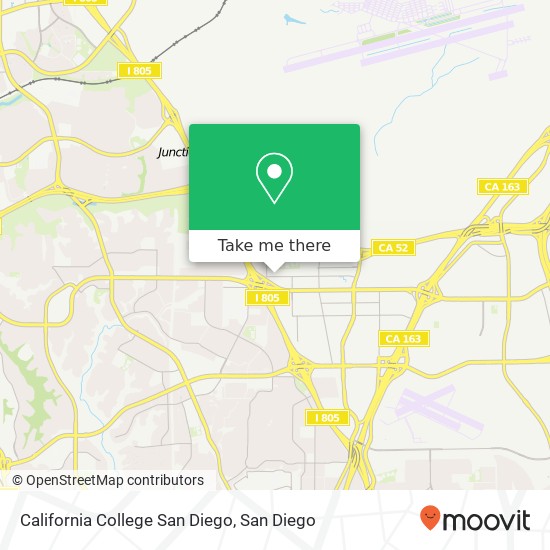 Mapa de California College San Diego