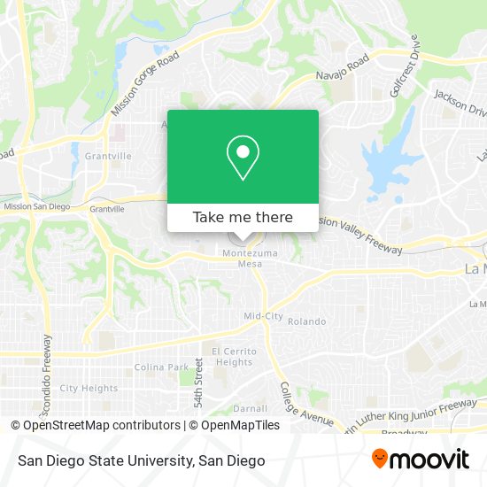 San Diego State University map
