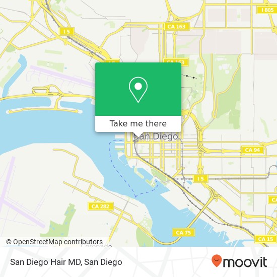 Mapa de San Diego Hair MD