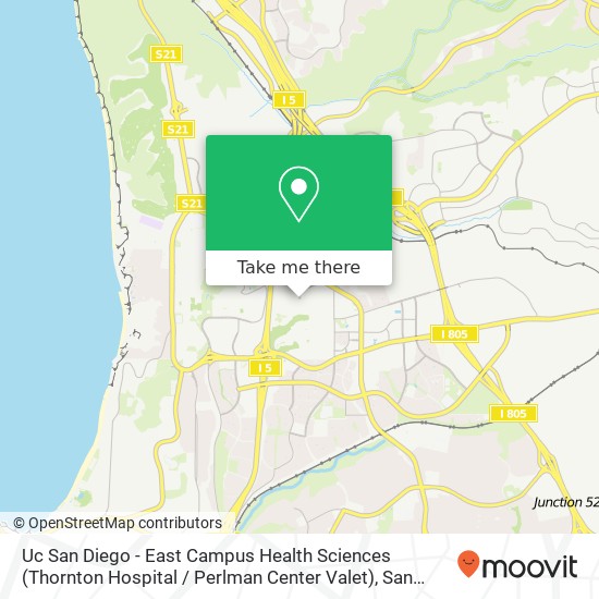 Uc San Diego - East Campus Health Sciences (Thornton Hospital / Perlman Center Valet) map