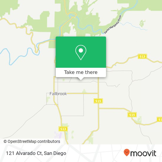 Mapa de 121 Alvarado Ct