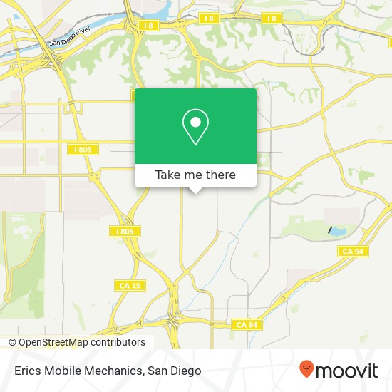 Mapa de Erics Mobile Mechanics