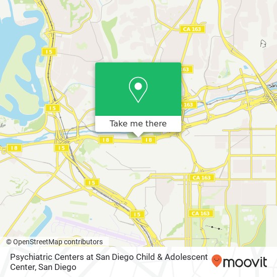 Mapa de Psychiatric Centers at San Diego Child & Adolescent Center