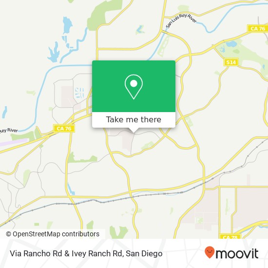 Mapa de Via Rancho Rd & Ivey Ranch Rd