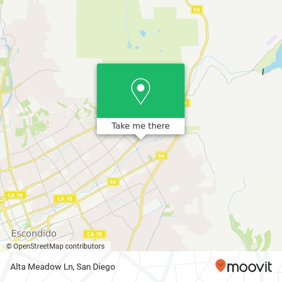 Alta Meadow Ln map