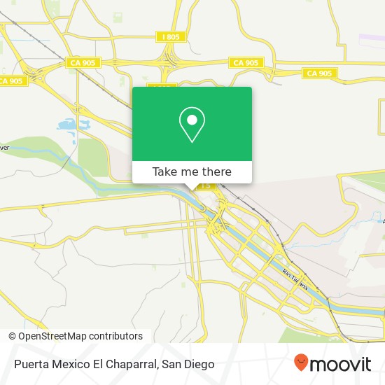 Puerta Mexico El Chaparral map