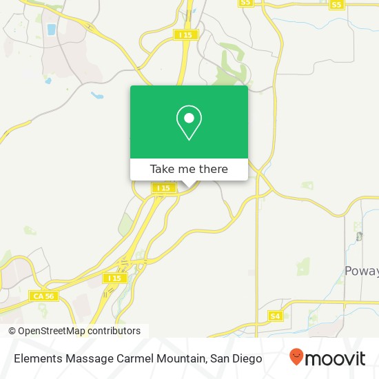 Mapa de Elements Massage Carmel Mountain