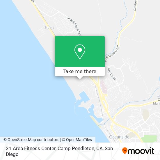 21 Area Fitness Center, Camp Pendleton, CA map