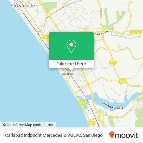Carlsbad Indpndnt Mercedes & VOLVO map