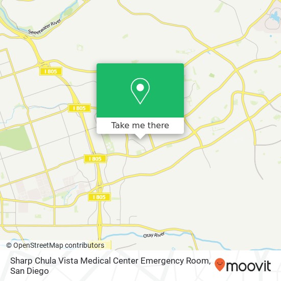 Mapa de Sharp Chula Vista Medical Center Emergency Room