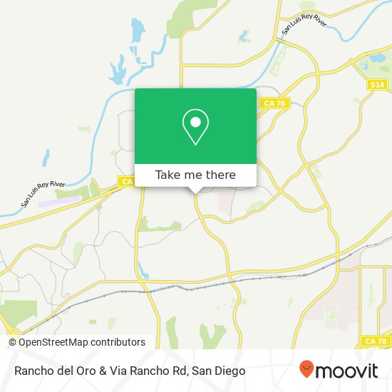 Mapa de Rancho del Oro & Via Rancho Rd