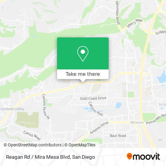 Reagan Rd / Mira Mesa Blvd map
