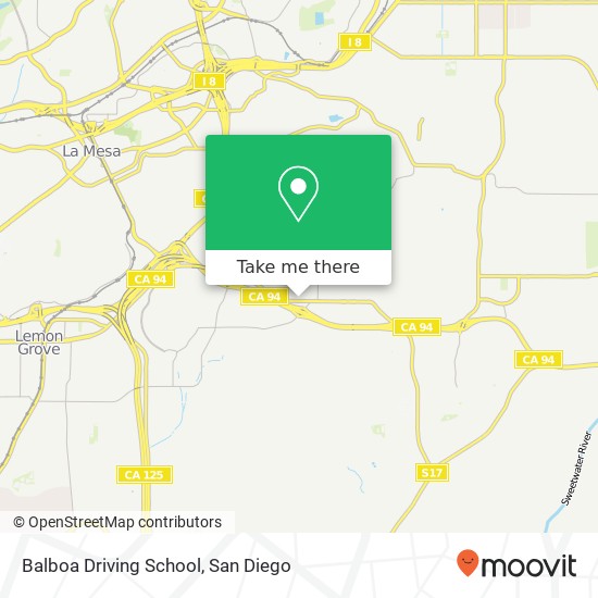 Balboa Driving School map