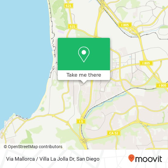 Via Mallorca / Villa La Jolla Dr map