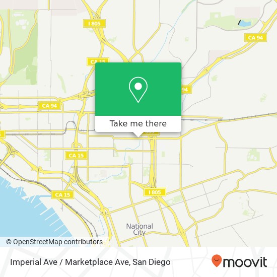 Mapa de Imperial Ave / Marketplace Ave