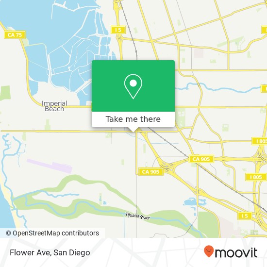 Flower Ave map